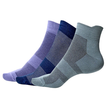Men's cotton net ankle length socks stay comfy & stay strong (Pack of 3 pair)