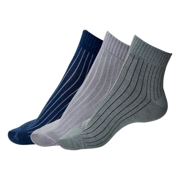 Men's Cotton Ankle Length Socks – Durable & Comfort (Pack of 3 Pairs)