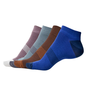Men's Cotton Low-Cut Ankle Length Extra Stretchy & Soft (Pack of 4 Pairs)
